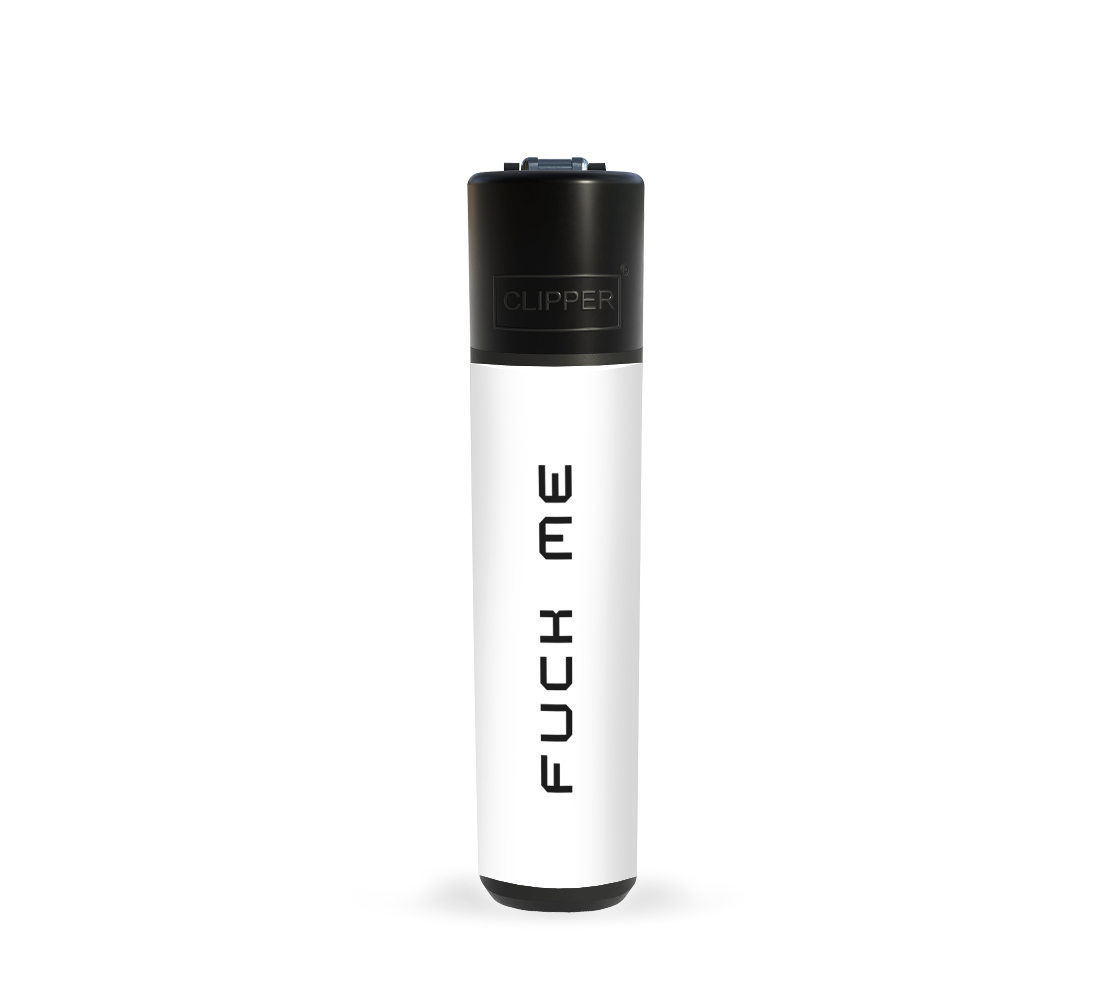 white FUCK ME Clipper