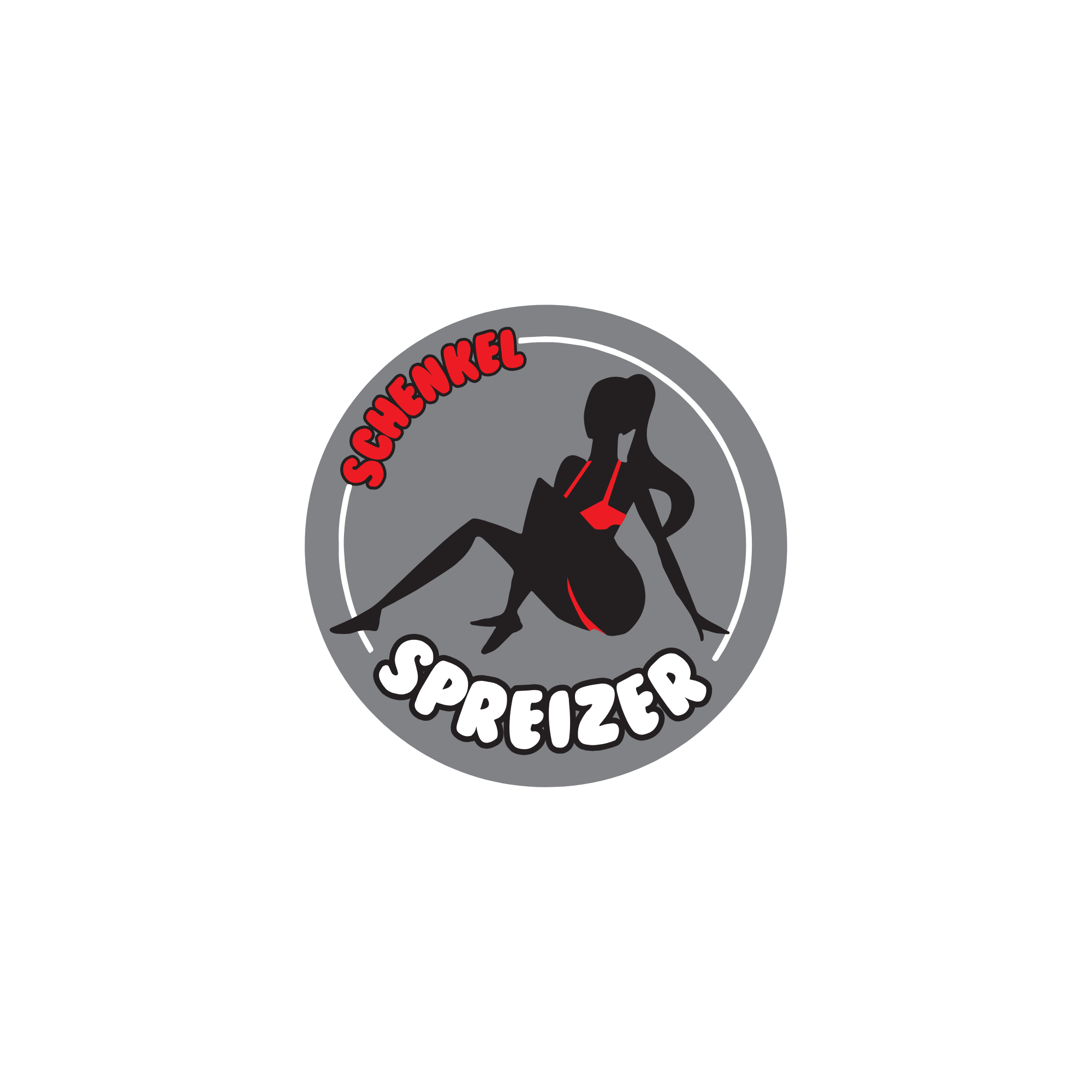 Schenkelspreizer – Sticker