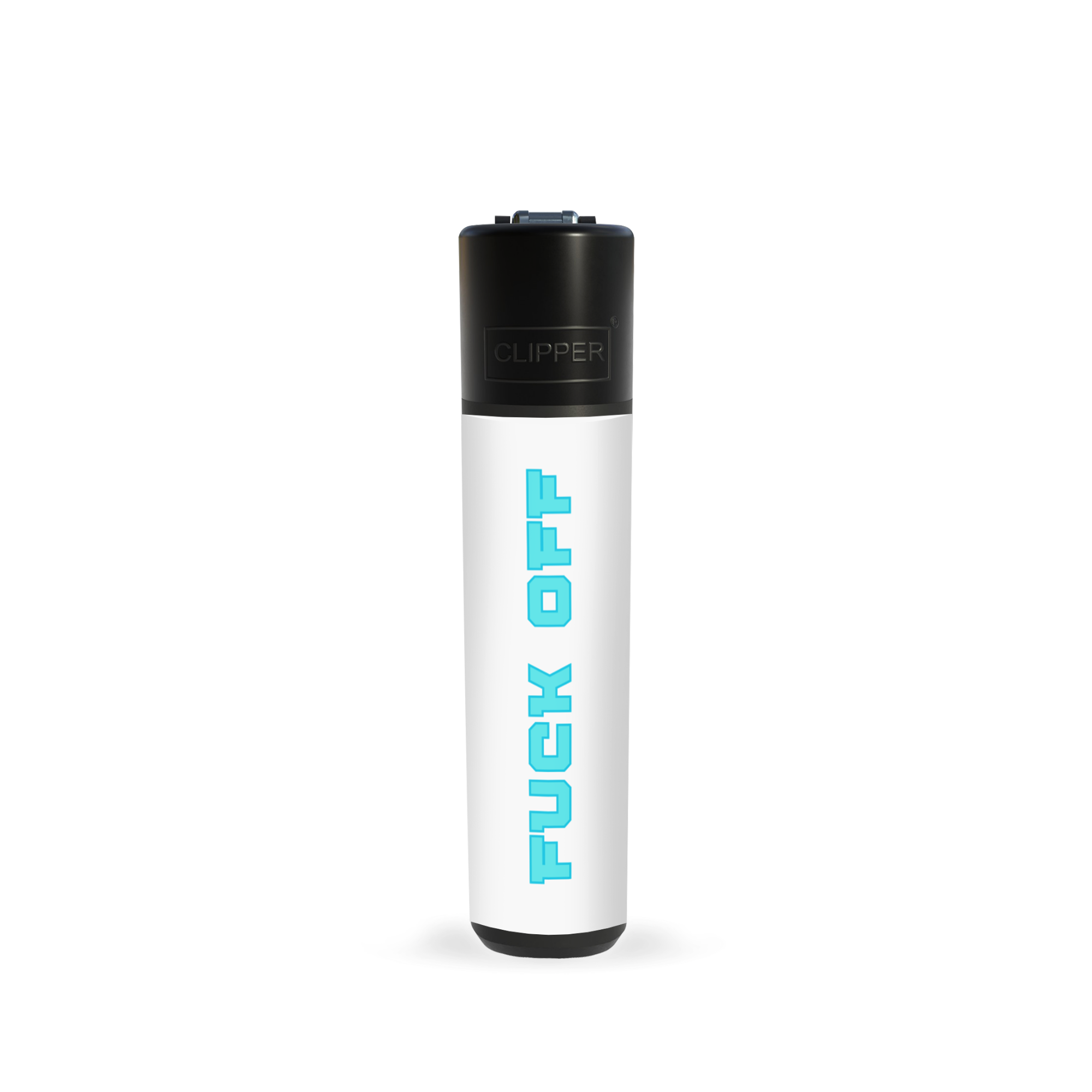 blue FUCK OFF Clipper