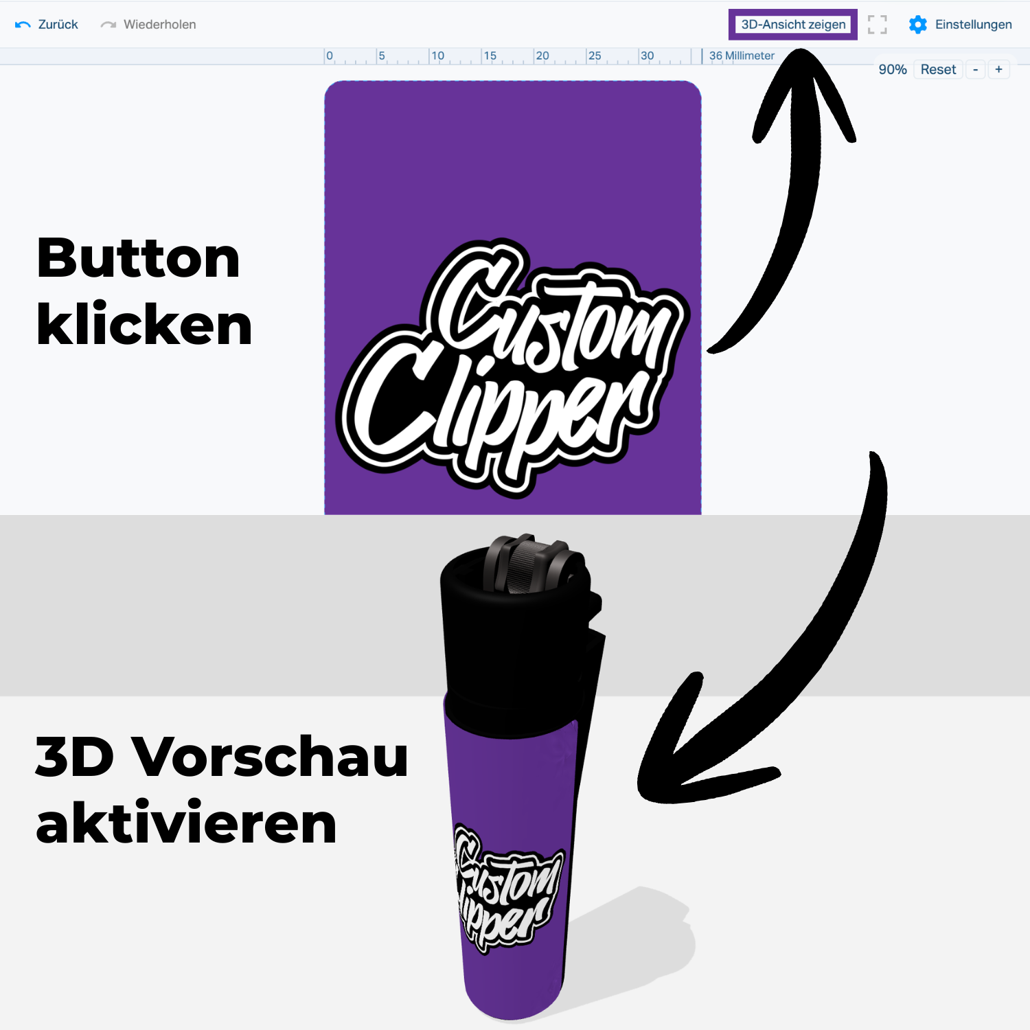 Personalisierte Clipper - mit eurem Logo/Foto