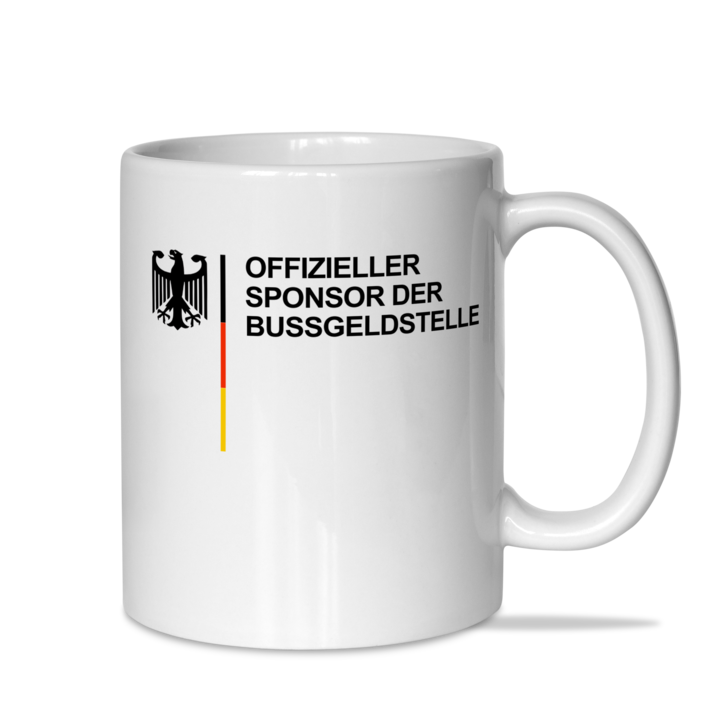 Tasse "Offizieller Sponsor der Bußgeldstelle"