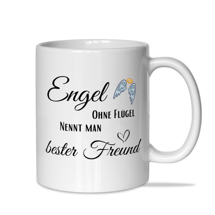 Tasse "Engel ohne Flügel nennt man bester Freund"